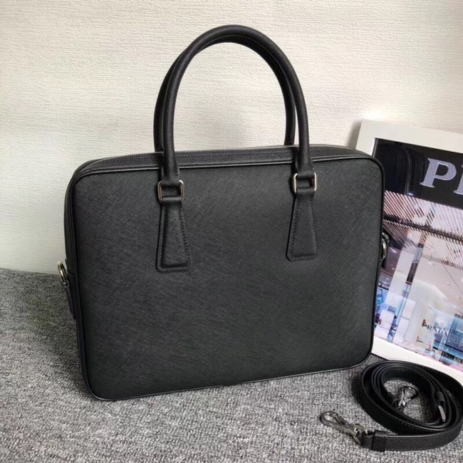 Prada Saffiano leather work bag 2VE368-3 black