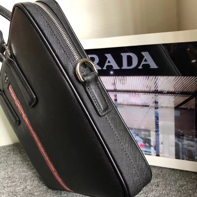 Prada Saffiano leather work bag 2VE368-3 black