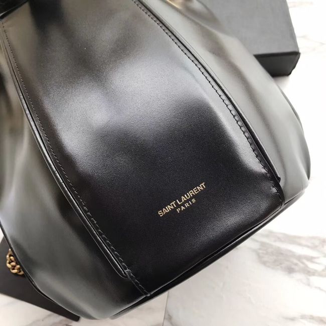 SAINT LAURENT Teddy leather bucket bag Y550168 black