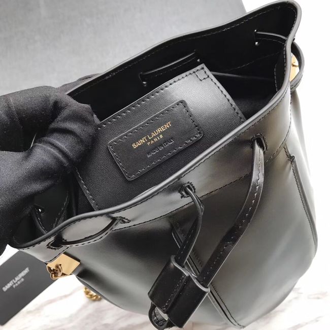 SAINT LAURENT Teddy leather bucket bag Y550168 black