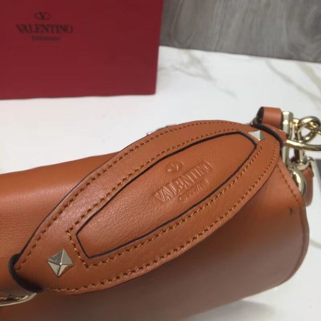 VALENTINO Candy quilted leather cross-body bag V3410 Camel