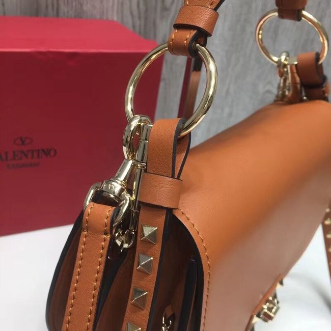 VALENTINO Candy quilted leather cross-body bag V3410 Camel