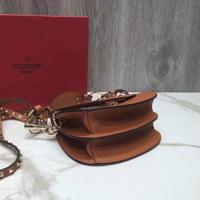 VALENTINO Candy quilted leather cross-body bag V3412 Camel