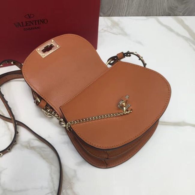 VALENTINO Candy quilted leather cross-body bag V3412 Camel