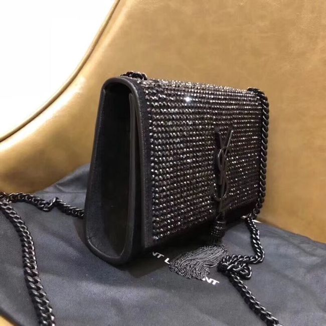 SAINT LAURENT leather shoulder bag Y552024 black