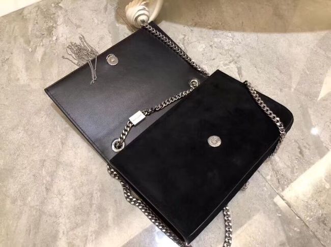 SAINT LAURENT leather shoulder bag Y552024 black&white