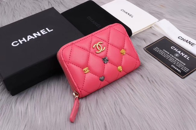 Chanel classic card holder A81610 pink