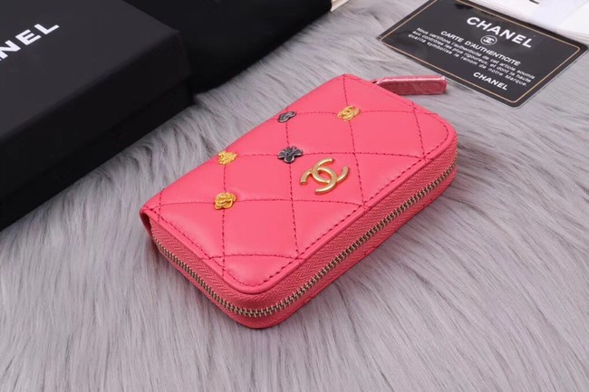 Chanel classic card holder A81610 pink