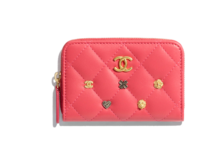 Chanel classic card holder A81610 pink