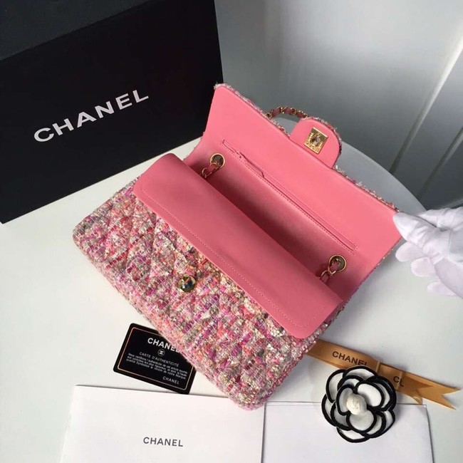 Chanel classic handbag Tweed Braid & Gold-Tone Metal A01112-5