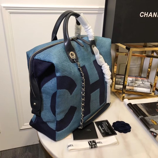 Chanel large shopping bag C3403 blue