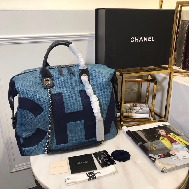 Chanel large shopping bag C3403 blue