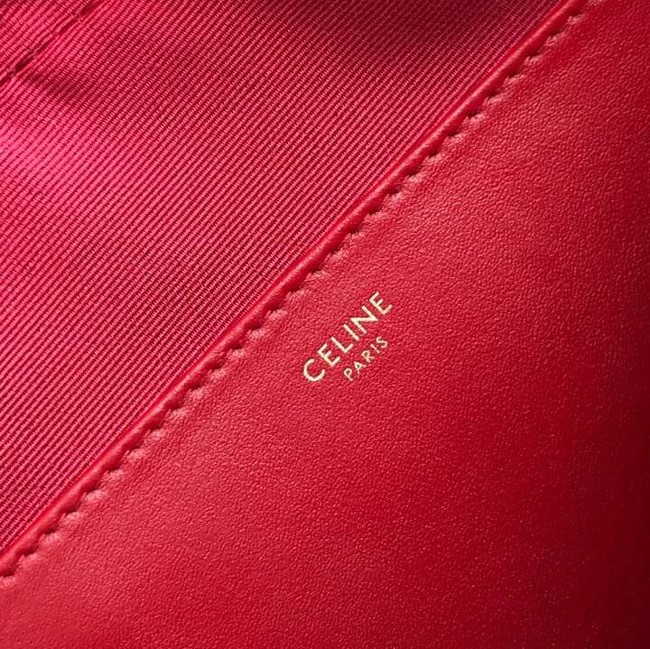 CELINE CROSS BODY MEDIUM C CHARM BAG IN QUILTED CALFSKIN 188353 red