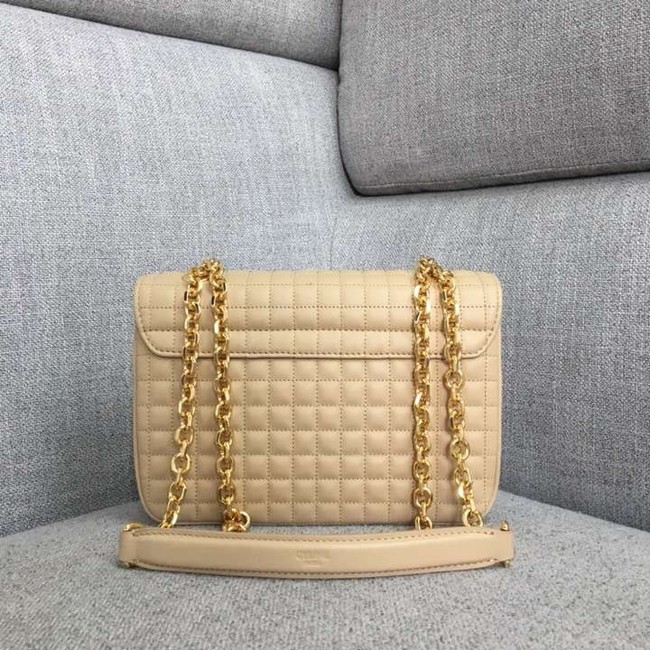 CELINE MEDIUM C BAG IN BICOLOUR QUILTED CALFSKIN CL87253 cream