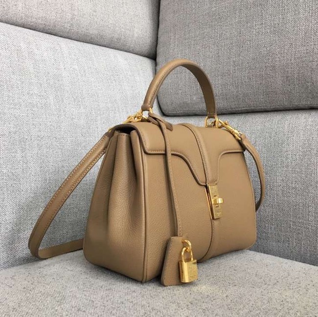 CELINE SMALL 16 BAG IN SATINATED CALFSKIN 188003 Khaki