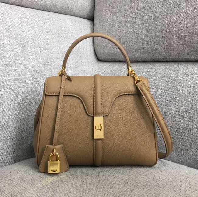 CELINE SMALL 16 BAG IN SATINATED CALFSKIN 188003 Khaki