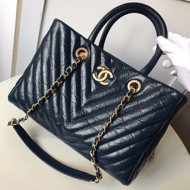 Chanel Original large shopping bag A57974 dark blue