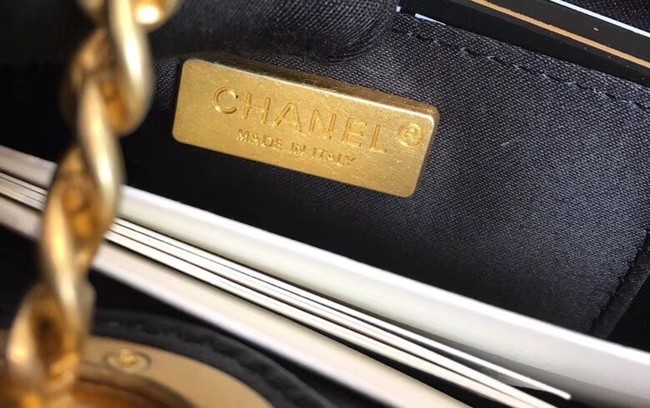 Chanel clutch Lambskin & Gold-Tone Metal AS0178 black
