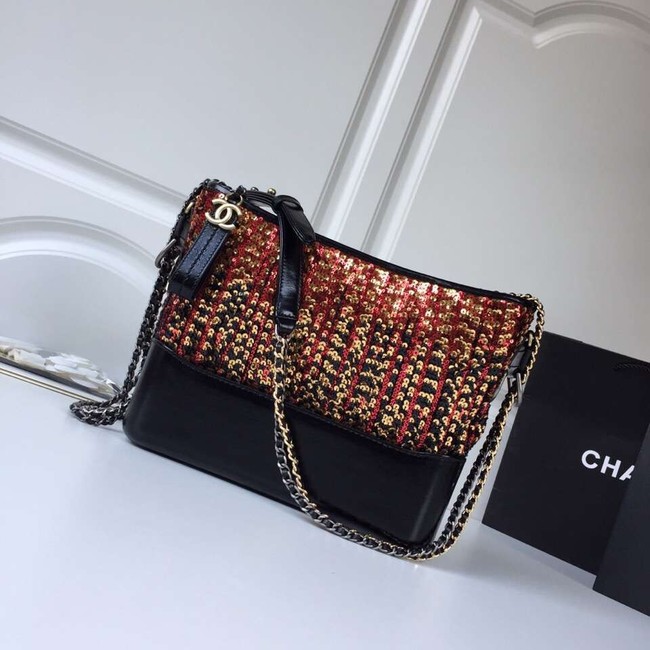 Chanel gabrielle hobo bag A93824 orange&black
