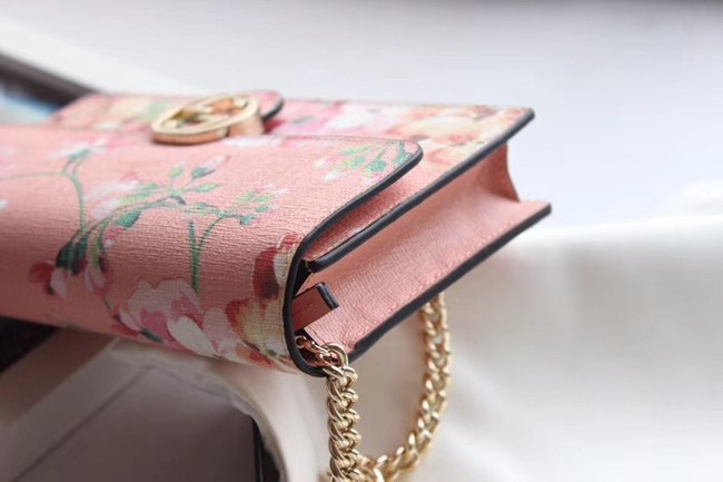 Gucci GG top quality canvas shoulder clutch purse 409340 pink