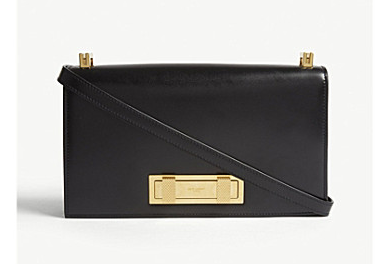 SAINT LAURENT Domino leather shoulder bag 10600 black