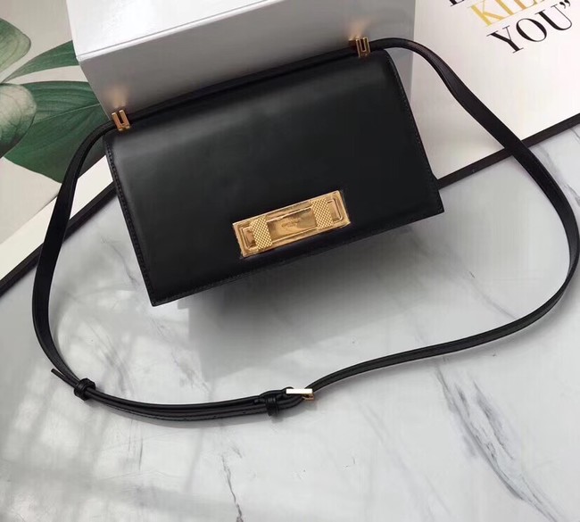 SAINT LAURENT Domino leather shoulder bag 10600 black