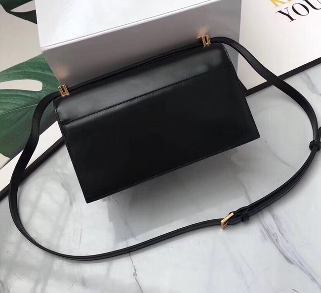 SAINT LAURENT Domino leather shoulder bag 10600 black