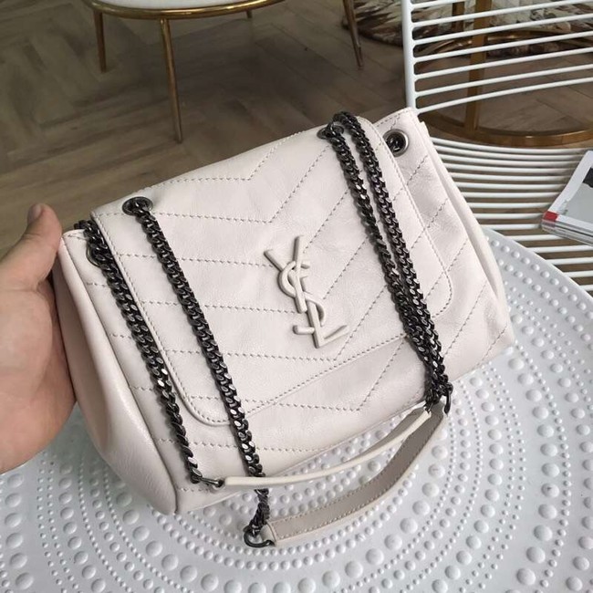 SAINT LAURENT leather shoulder bag Y554248 cream