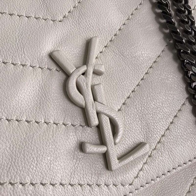 SAINT LAURENT leather shoulder bag Y554248 cream