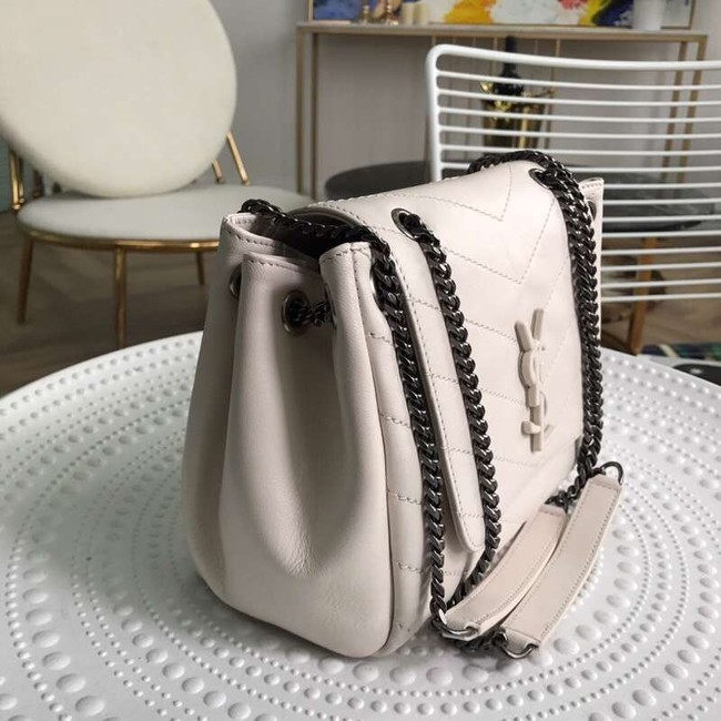 SAINT LAURENT leather shoulder bag Y554248 cream