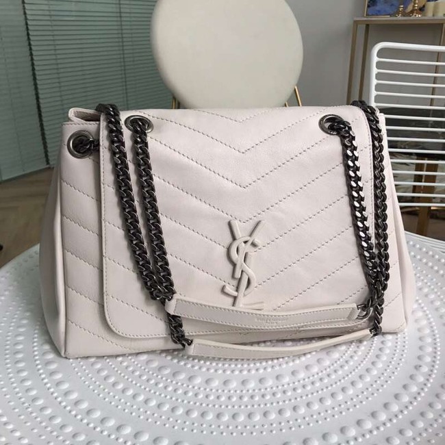 SAINT LAURENT leather shoulder bag Y554256 cream