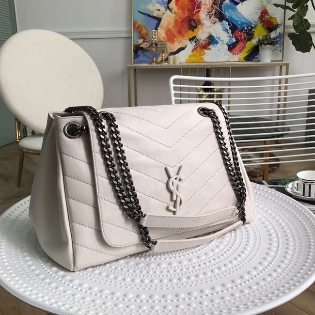 SAINT LAURENT leather shoulder bag Y554256 cream