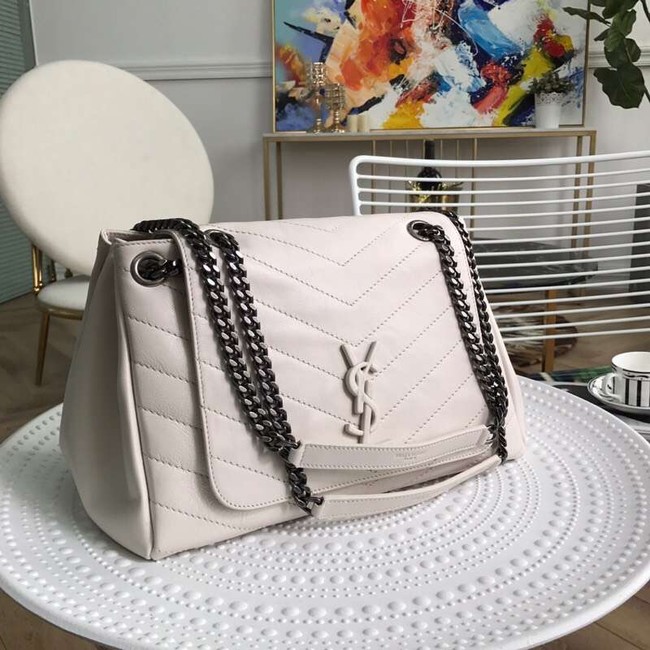 SAINT LAURENT leather shoulder bag Y554256 cream