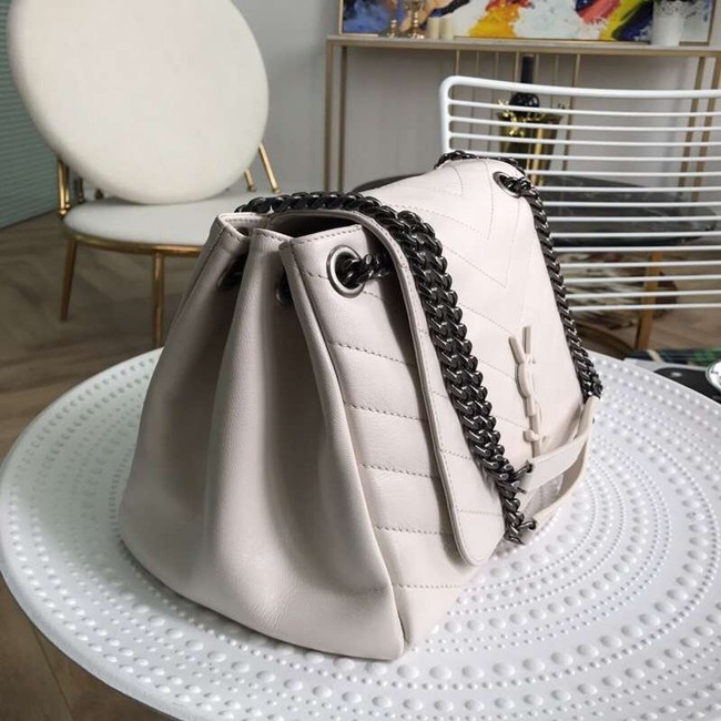 SAINT LAURENT leather shoulder bag Y554256 cream