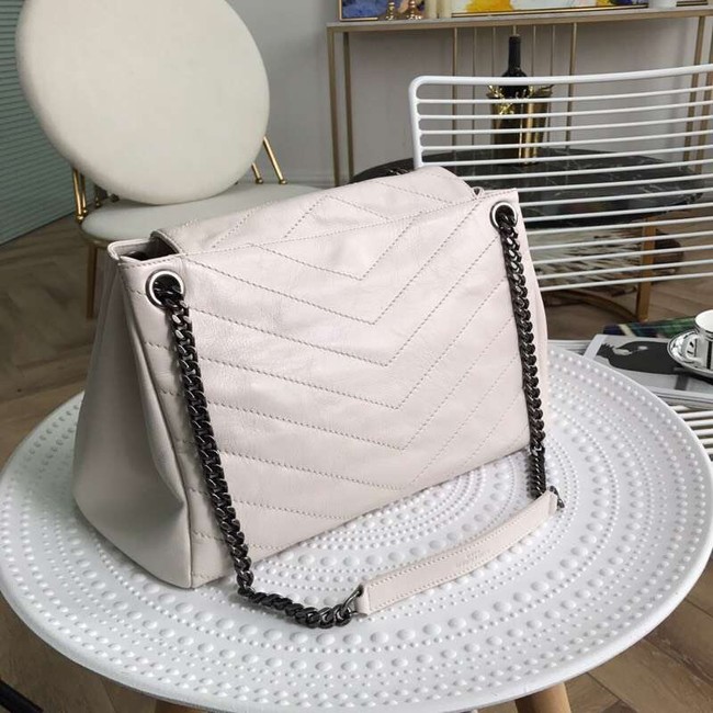 SAINT LAURENT leather shoulder bag Y554256 cream