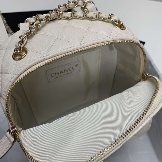 Chanel Grained Calfskin & Gold-Tone Metal backpack AS0003 creamy-white