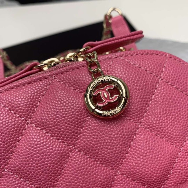 Chanel Grained Calfskin & Gold-Tone Metal backpack AS0003 rose