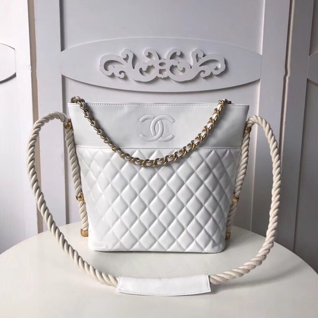 Chanel hobo handbag AS0076 white