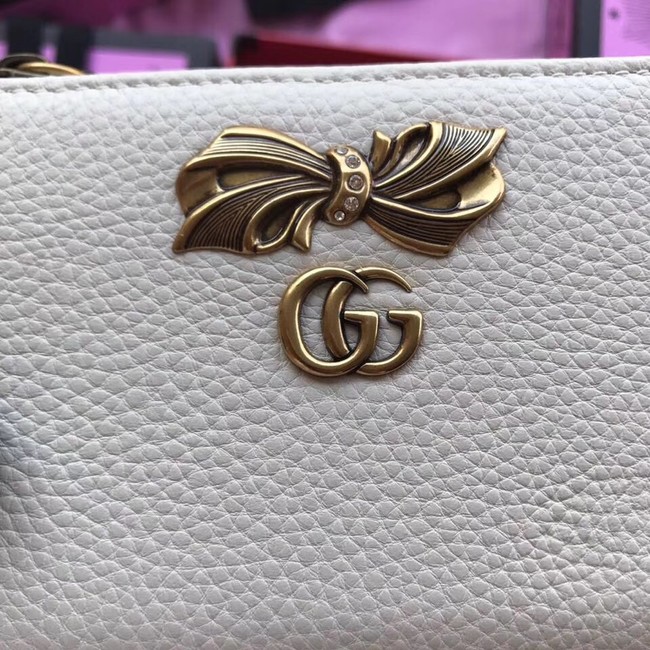 Gucci Leather card case with bow 524300 white