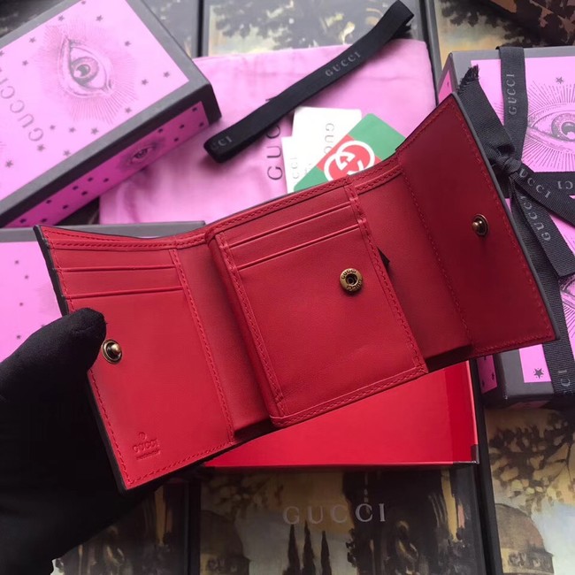 Gucci Signature card case with cat 548050 red