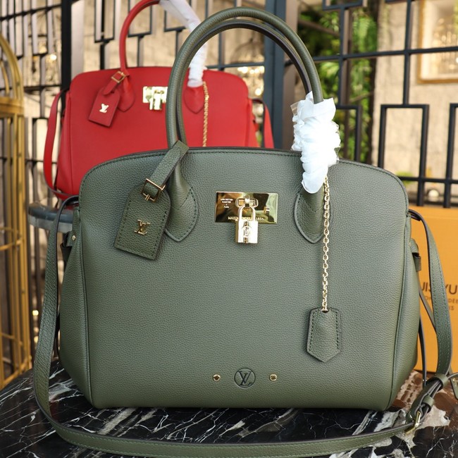Louis Vuitton Veau Nuage Leather Milla MM M51685 green