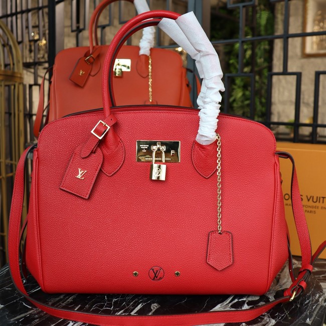 Louis Vuitton Veau Nuage Leather Milla MM M51685 red