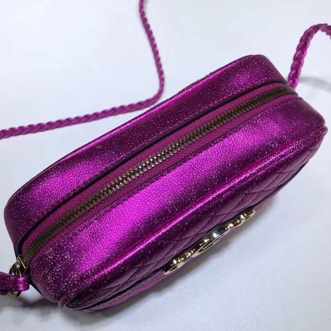 Gucci Mini laminated leather bag 534950 Fuchsia