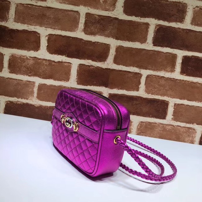 Gucci Mini laminated leather bag 534950 Fuchsia