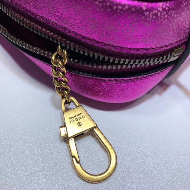 Gucci Mini laminated leather bag 534950 Fuchsia