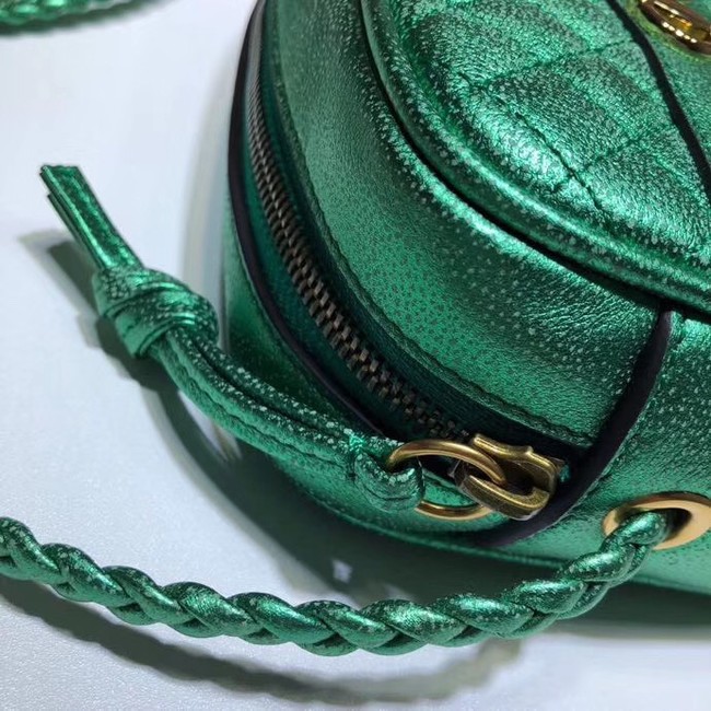 Gucci Mini laminated leather bag 534950 green
