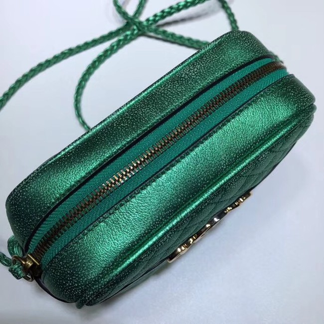 Gucci Mini laminated leather bag 534950 green