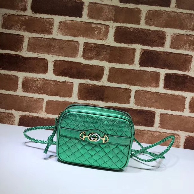 Gucci Mini laminated leather bag 534950 green