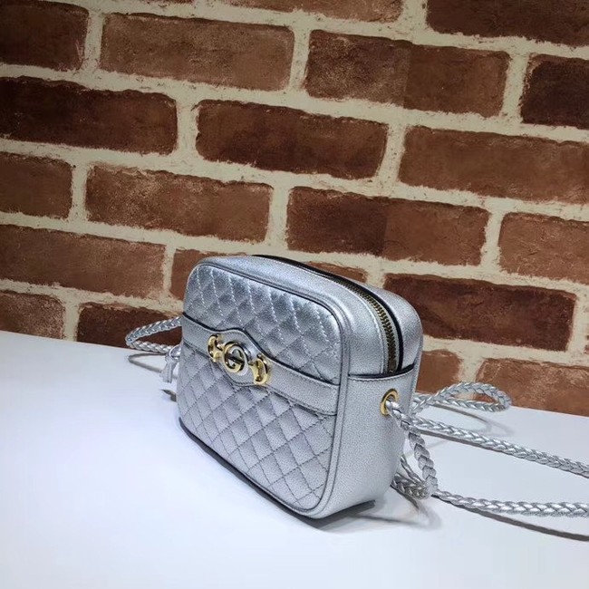 Gucci Mini laminated leather bag 534950 silver