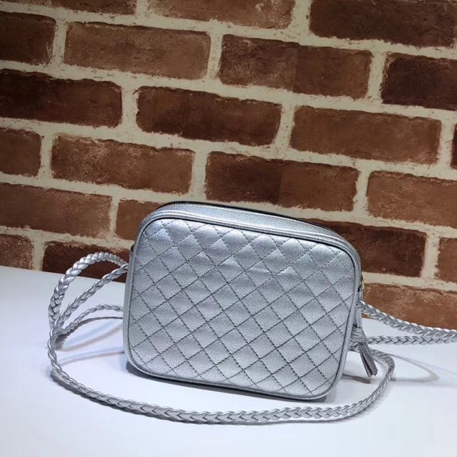 Gucci Mini laminated leather bag 534950 silver